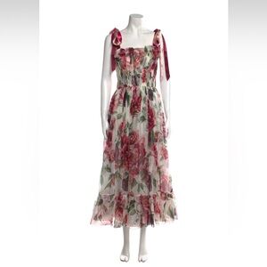 DOLCE AND GABBANA SILK LONG DRESS